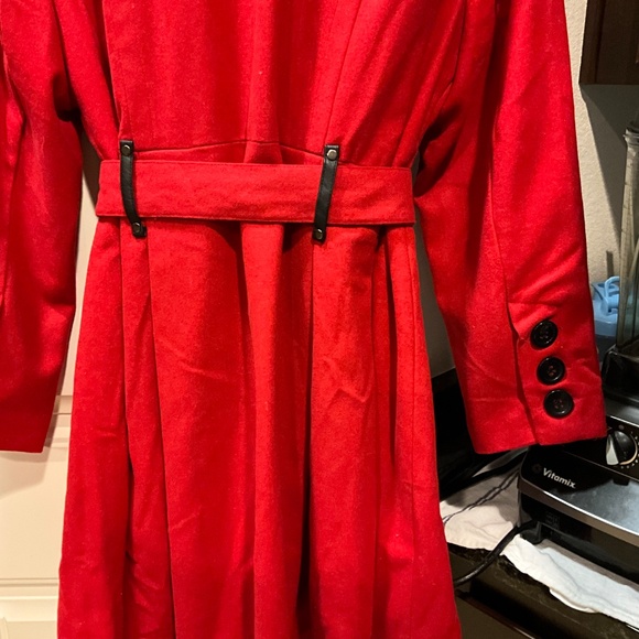 NWT Red Felt Swing Coat - Picture 7 of 8
